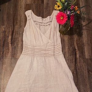Mid Length Cream Dress